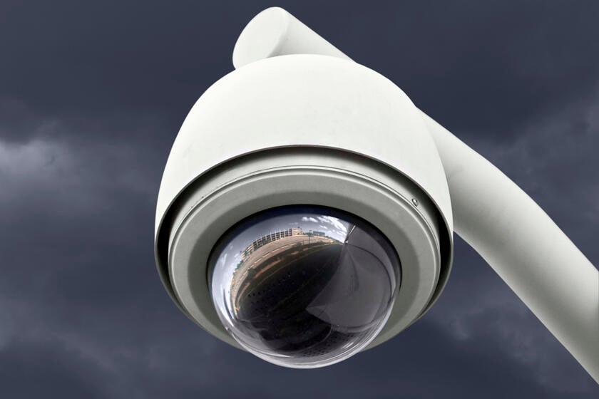 A security camera represents the type of electronic enclosures that rely on GORE® Protective Vents.