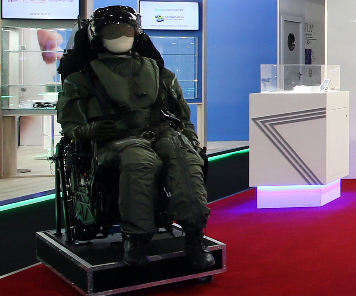 GORE® Aerospace Cables and Materials installed on an authentic F-35 pilot ejector seat.