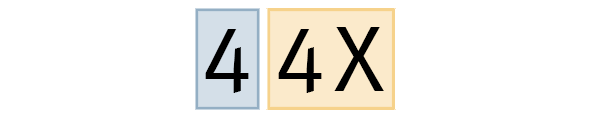 4 4X