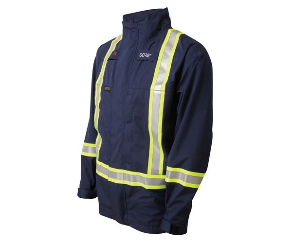 Flame resistant jacket used by oil and gas workers.