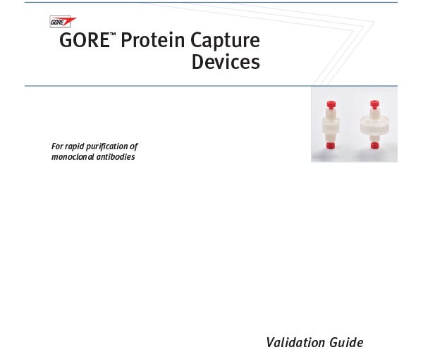 Image of GORE® Protein Capture Devices Validation Guide