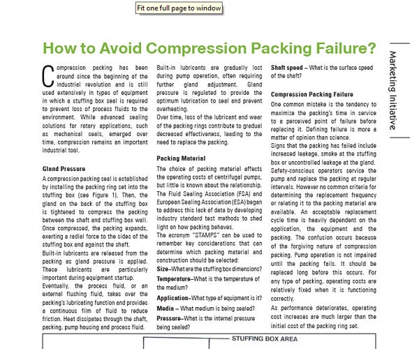 Article: How to Avoid Compression Packing Failure?