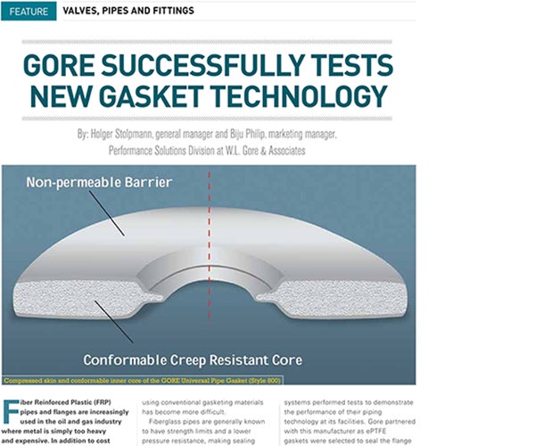 Article: Gore Successfully Tests New Gasket Technology