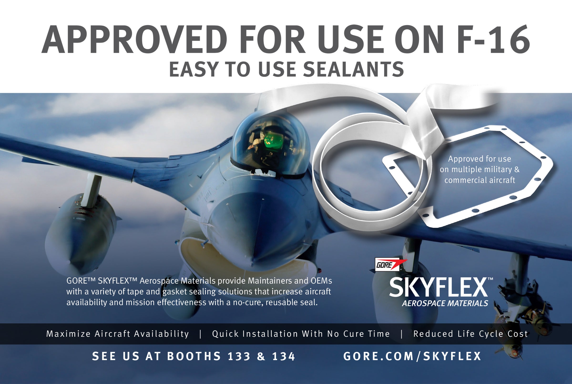 Approved for use on F-16 - Easy to use sealants
