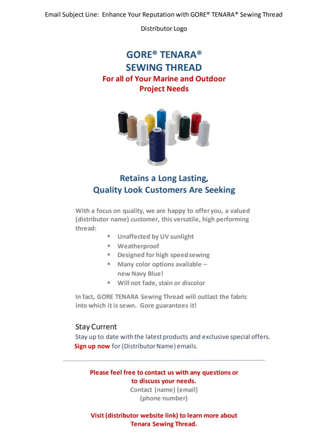 Sample Email Two - Americas
