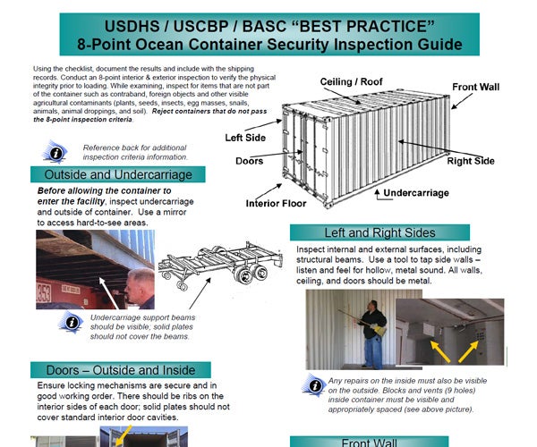 CTPAT 8 Point Container Security Inspection Guide