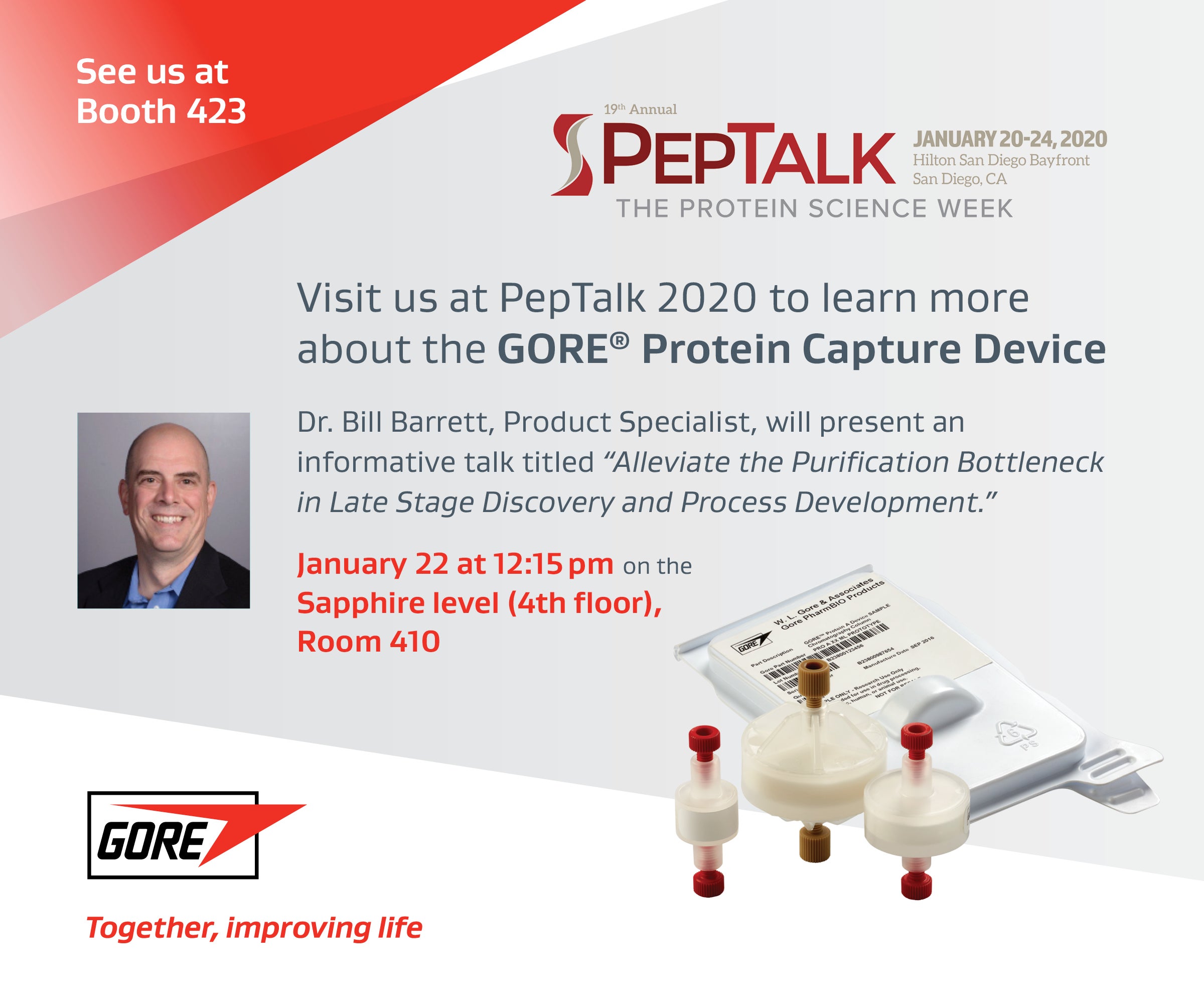 Gore at PepTalk 2020 - Learn more about the GORE Protein Capture Device