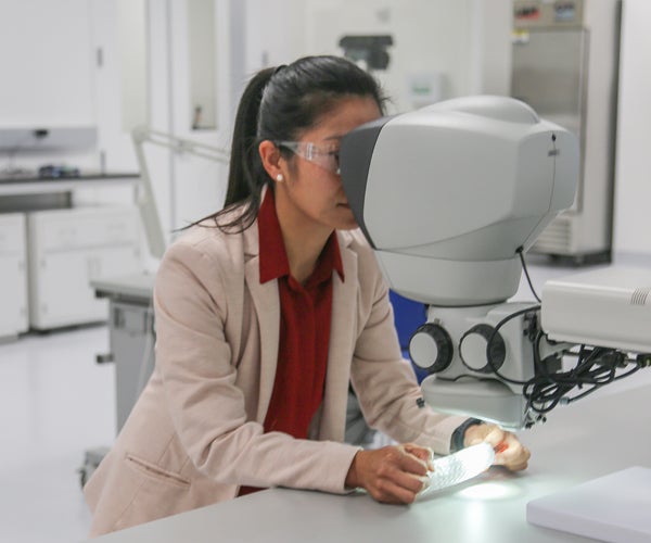 Associate working in a lab