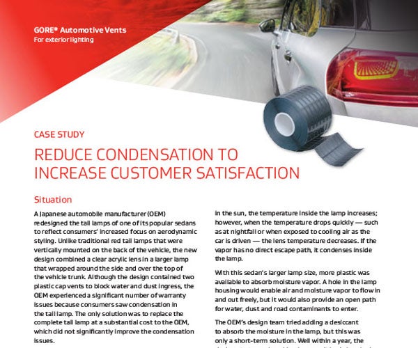 Case Study front page "Reduce condensation to Increase Customer Satisfaction"