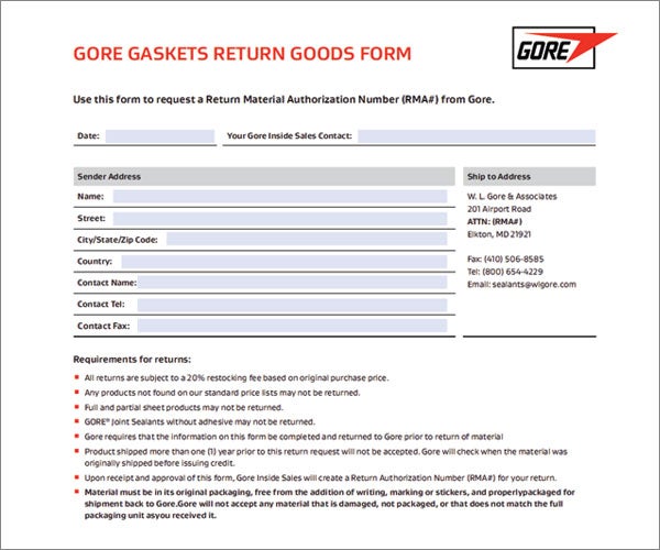 Return Form image