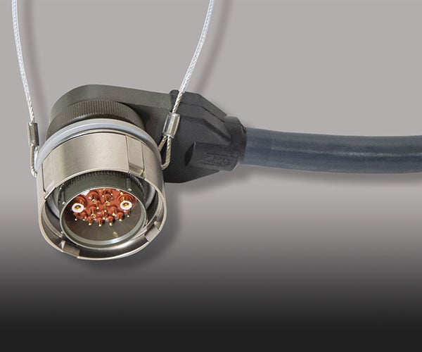 MIL-STD-1760 adapter cable assembly from Gore with connector from L3Harris®.