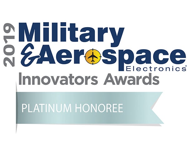 2019 Military & Aerospace Electronics Innovators Platinum Award Logo.