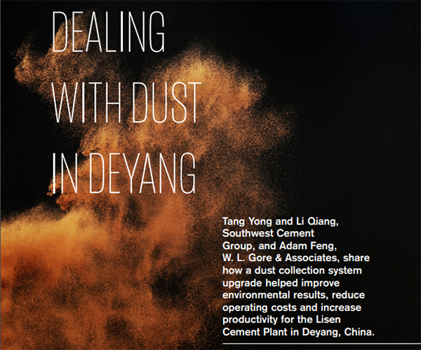 Floating dust on a black background with the words "Dealing with dust in Deyang"
