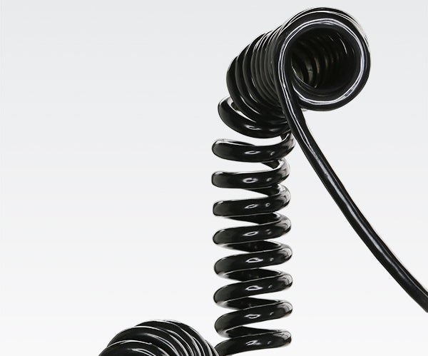 Gore’s custom coiled cable for radio communications.