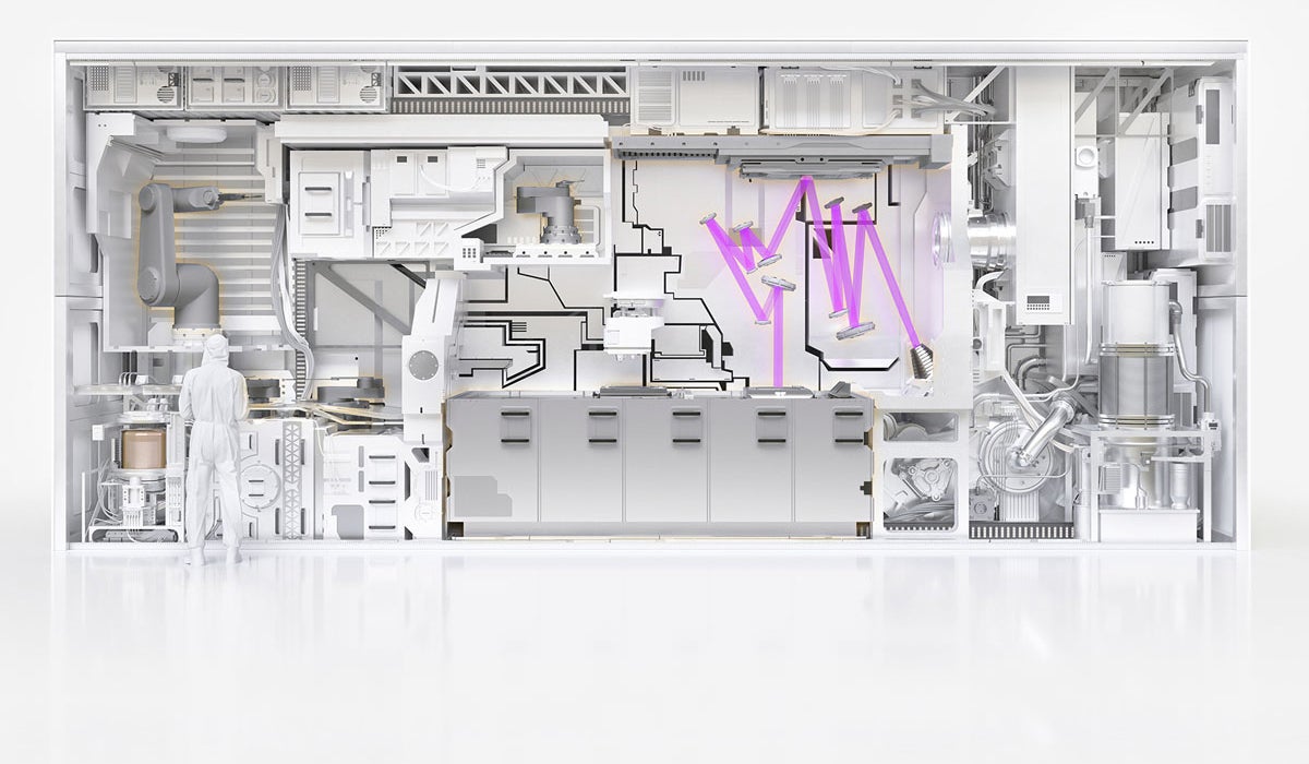 Cutaway view of EUV Lithography machine identifies applications that benefit from Gore Lithography cables