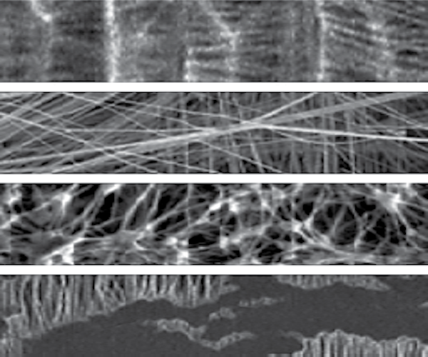 ePTFE construction of GORE® Acoustic Vents as seen under magnification