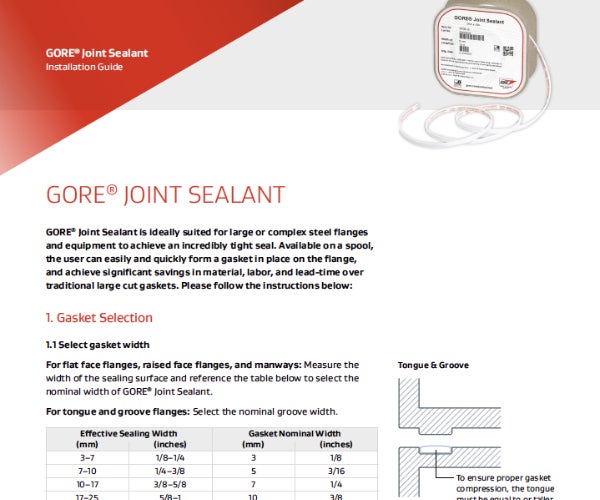 GORE Joint Sealant Installation
