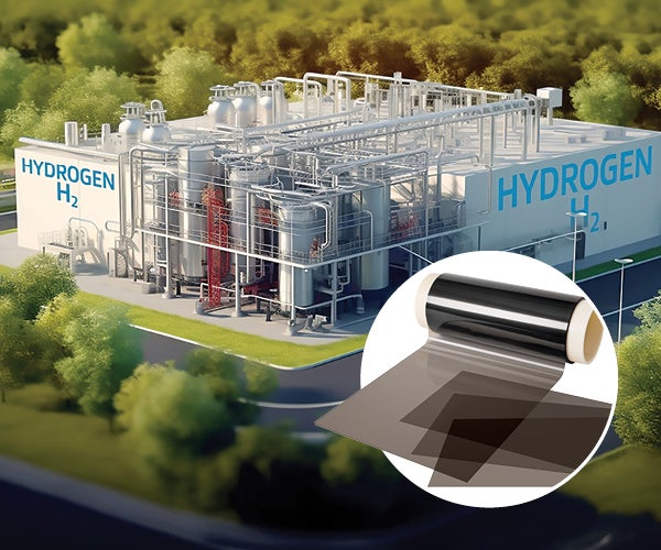 Visual of Hydrogen plant and new GORE® PEM for Water Electrolysis