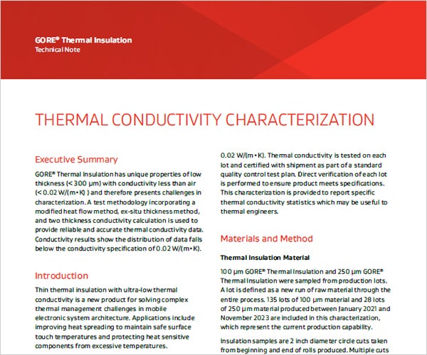 Icon for thermal insulation technical note