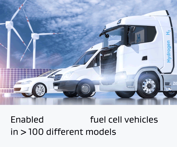 Enabled > 50,000 fuel cell vehicles in > 100 different models