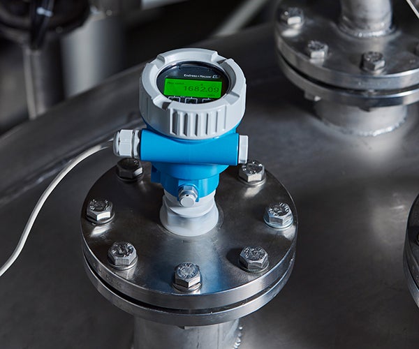 A photograph of Endress+Hauser’s measurement device in an industrial setting.