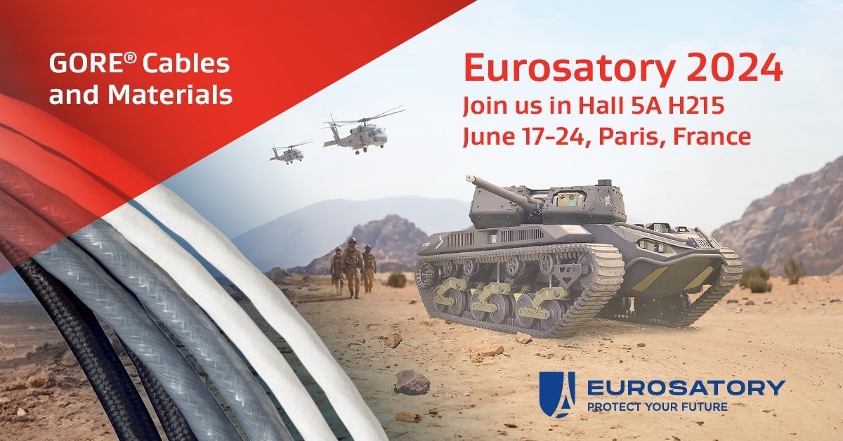 Visit Gore defense cables & materials in Hall 5A H215 at Eurosatory on June 17-24, 2024, in Paris, France.
