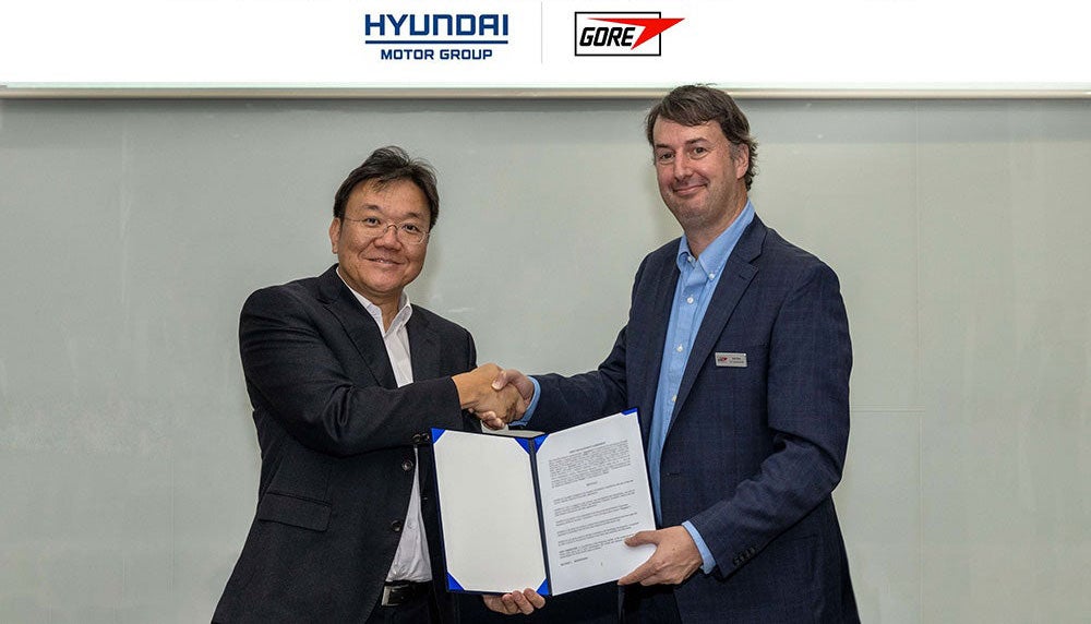 Gore and Hyundai and Kia signing joint development agreement for next gen fuel cell commercial vehicle.