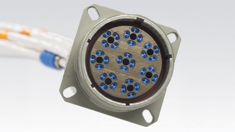 Gore’s 4-pair Cat6A Ethernet cable terminated with leading connector system.