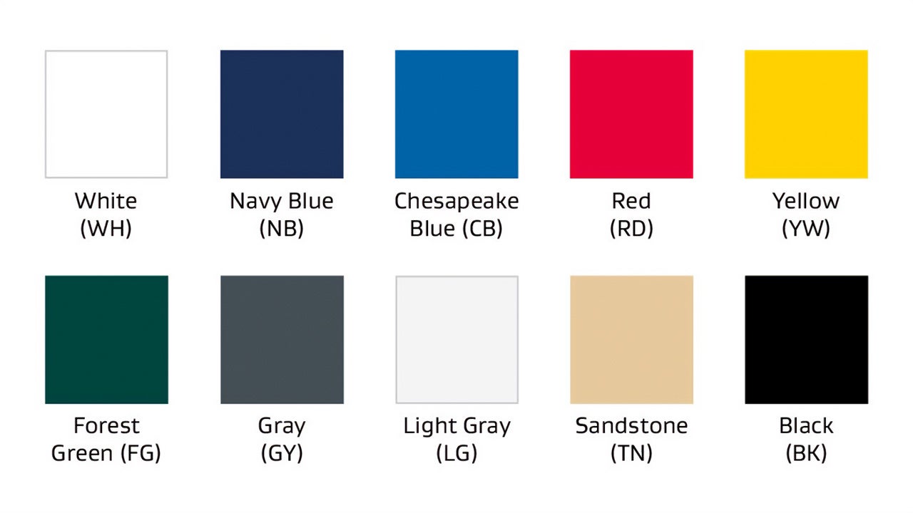 Grid of different colors for threads