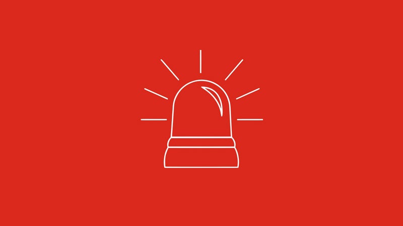 Vector icon of a flashing alarm light.