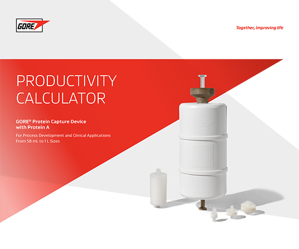 cover image of Protein Capture Device Chromatography productivity calculator