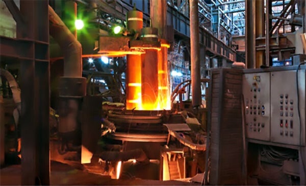 interior shot of steel plant
