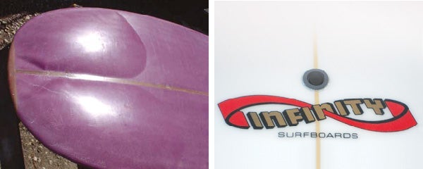 image showing placement of Gore vent on infinity surfboard