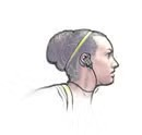 illustration of woman with bluetooth headphones