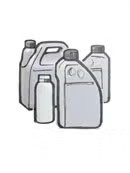 illustration of chemical bottles