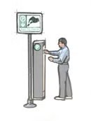 illustration of man paying at parking meter