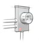illustration of exterior utility meter