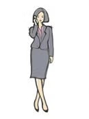 illustration of woman talking on smartphone