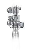 illustration of top of telecom tower