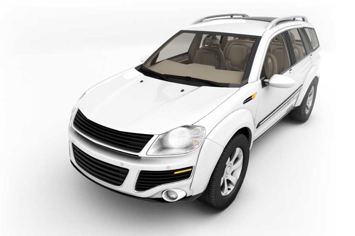 Image of a car with interior electronics