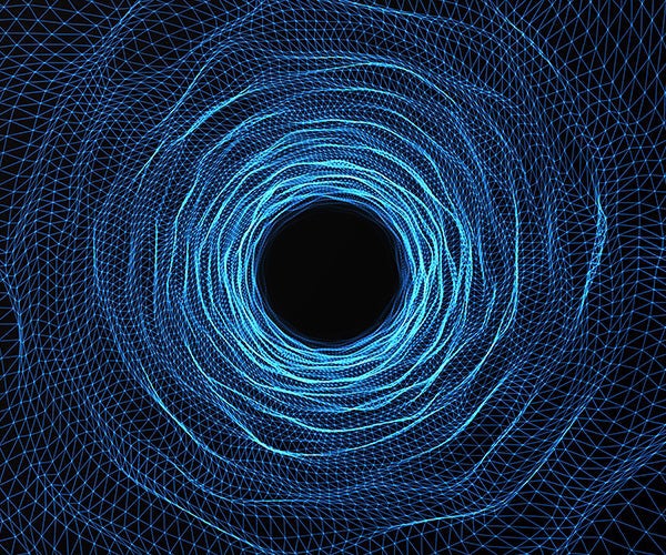 Abstract blue network tunnel