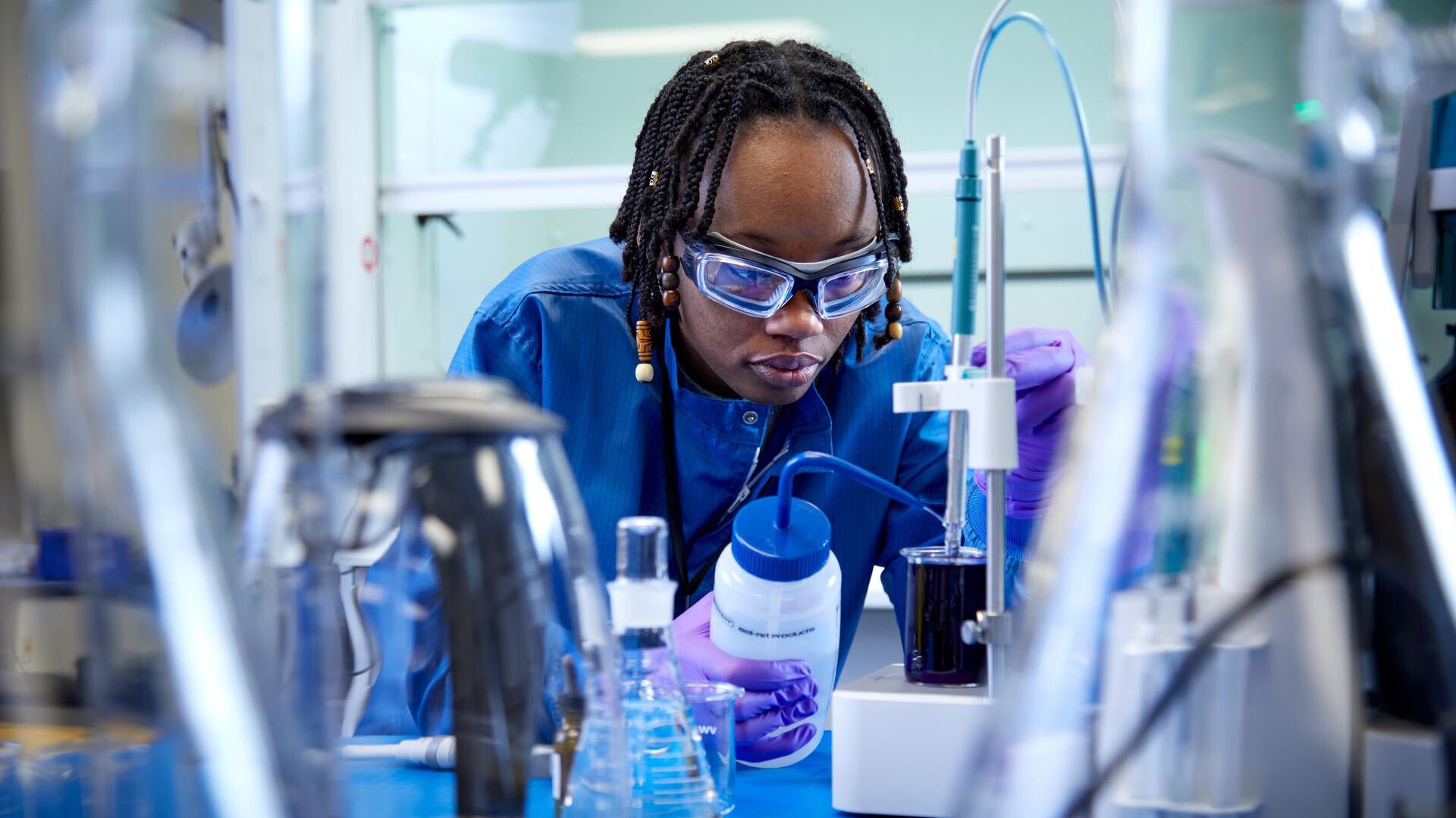 scientist working in lab