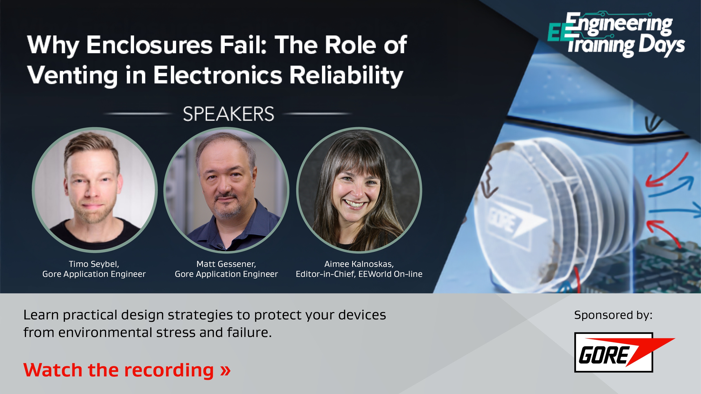 Why Enclosures Fail: The Role of Venting in Electronics Reliability webinar slide