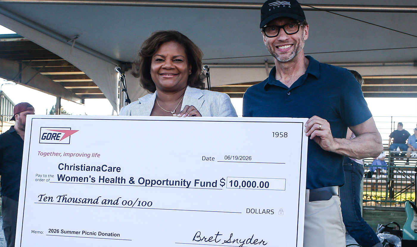 $10,000 for ChristianaCare’s Women’s Health and Opportunity Fund