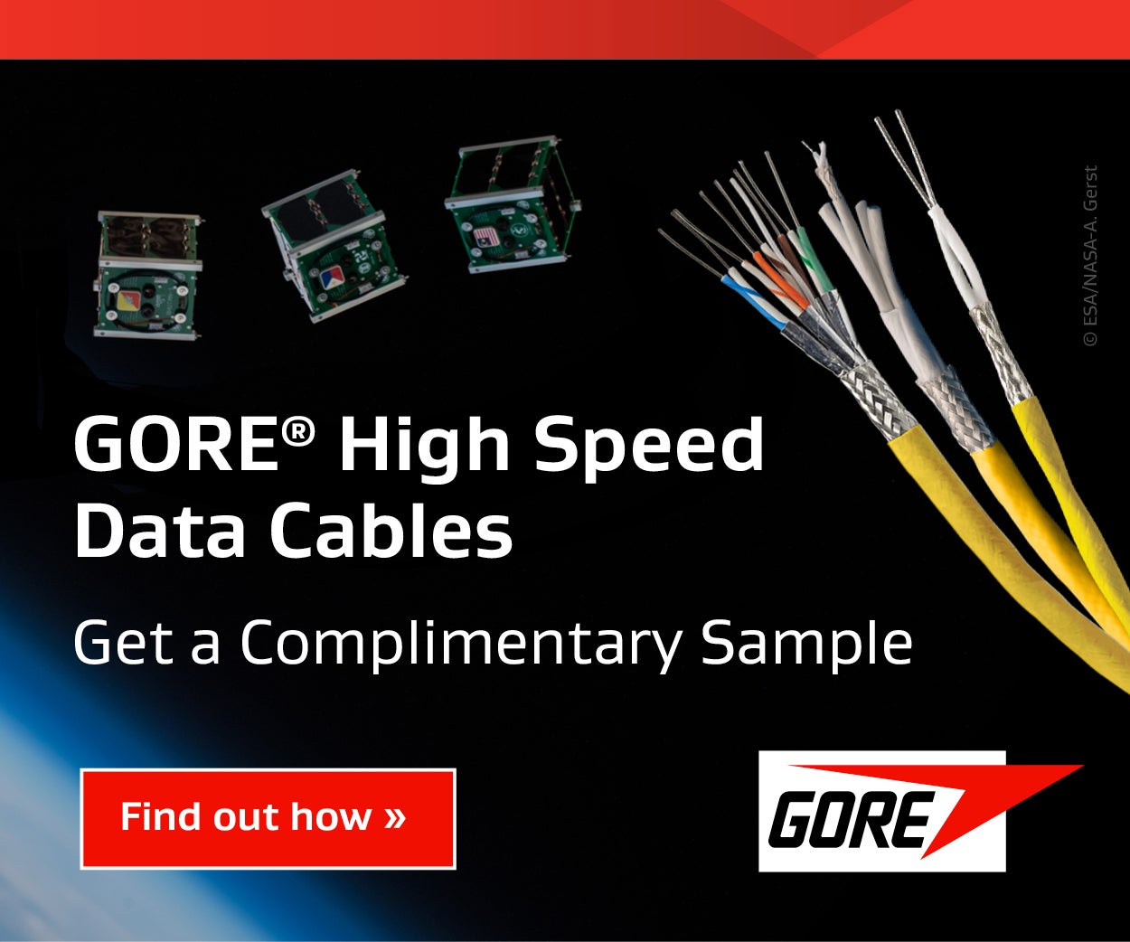 Gore’s sample high-speed data cables for NewSpace.