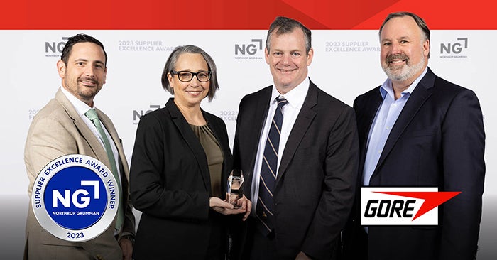 Left to right: Bill Rubin, NGC Senior Director, Global Supply Chain; Jen Gruce, W. L. Gore & Associates, VP Sales North America; Jeff Todd, W. L. Gore & Associates, Director, Strategic Accounts; Greg Maxwell, NGC Vice President, Global Supply Chain.