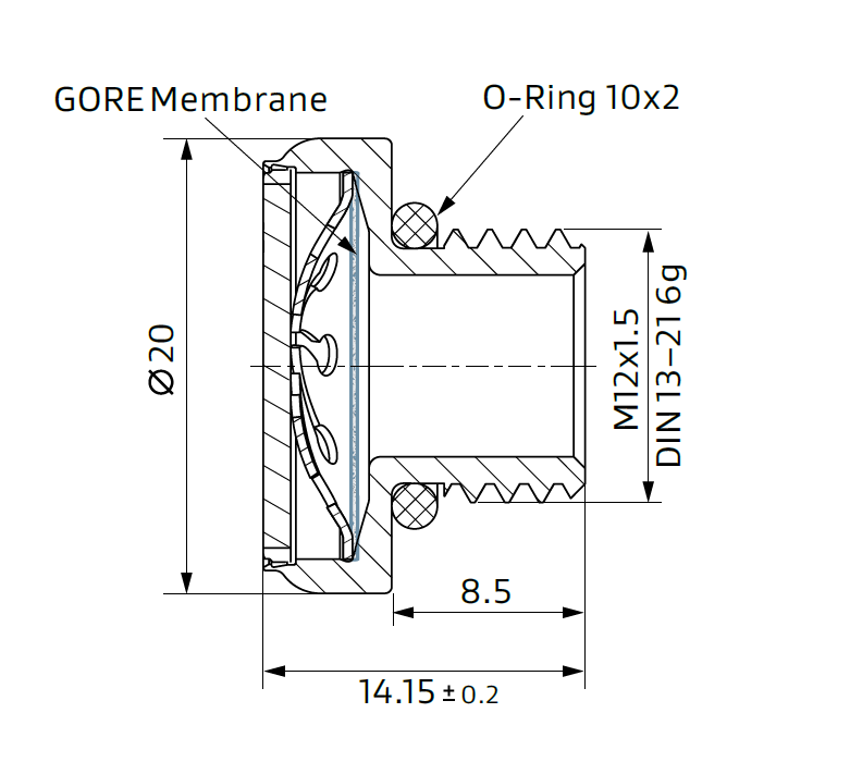 GORE® PolyVent Ex+ Design and Dimensions