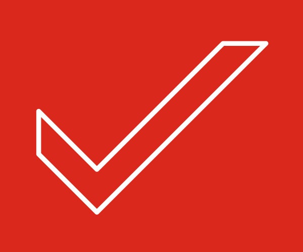 Checkmark icon indicating Gore’s ability to comply with chemical regulations throughout the entire venting production chain.