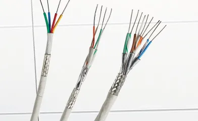 3 Ethernet cables with internal wiring visible.