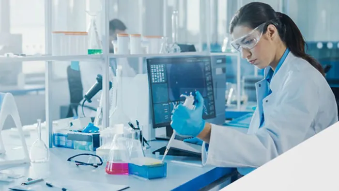 Female scientist in a lab